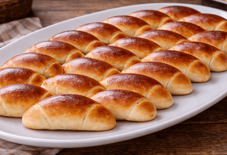 Sofya’da servis edilen geleneksel Bulgar hamur işi kifla